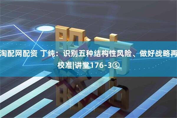淘配网配资 丁纯：识别五种结构性风险、做好战略再校准|讲堂176-3⑤