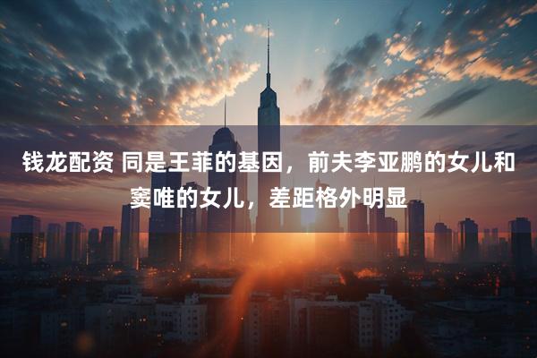 钱龙配资 同是王菲的基因，前夫李亚鹏的女儿和窦唯的女儿，差距格外明显